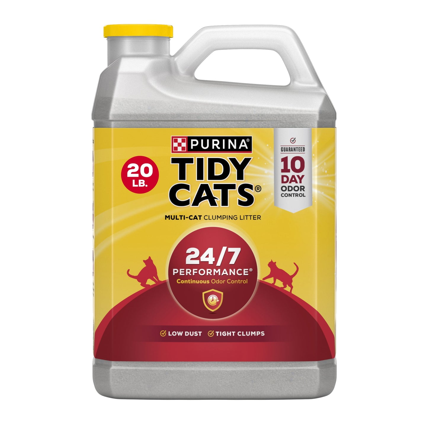 (2 Pack) Purina 24/7 Clumping Cat Litter, Low Dust, Deodorizing, 20 Lb. Jug