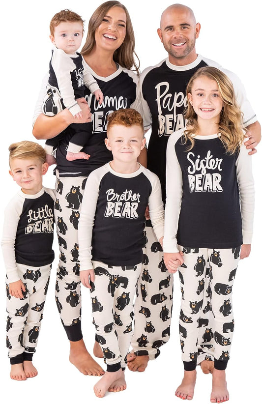 Matching Family Pajama Sets for Adults, Kids, and Baby (Family Bear)