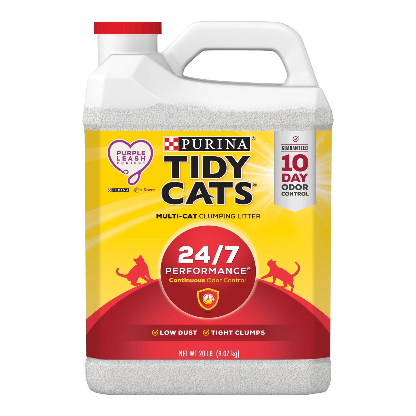 (2 Pack) Purina  24/7 Clumping Cat Litter, Low Dust, Deodorizing, 20 Lb. Jug