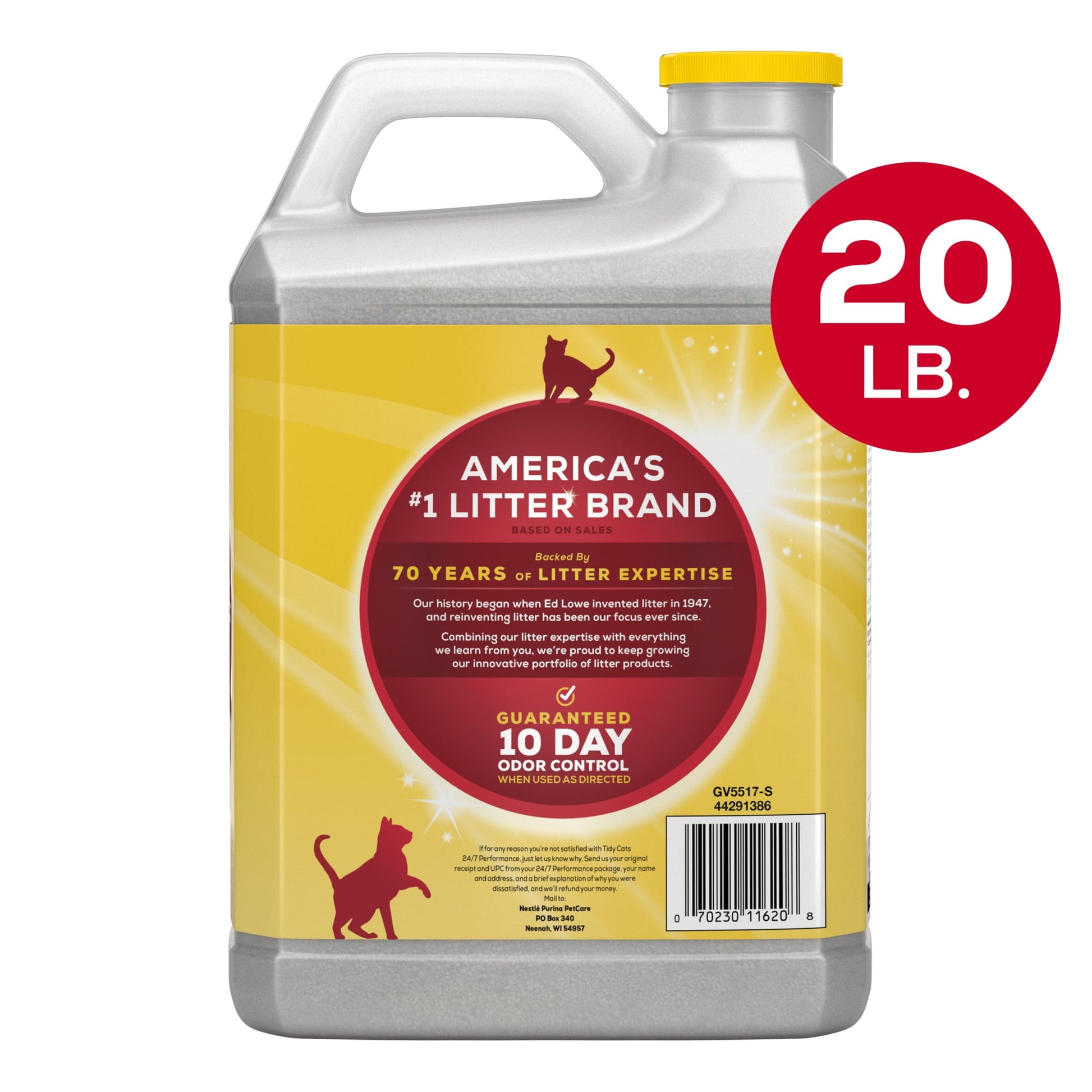 (2 Pack) Purina  24/7 Clumping Cat Litter, Low Dust, Deodorizing, 20 Lb. Jug